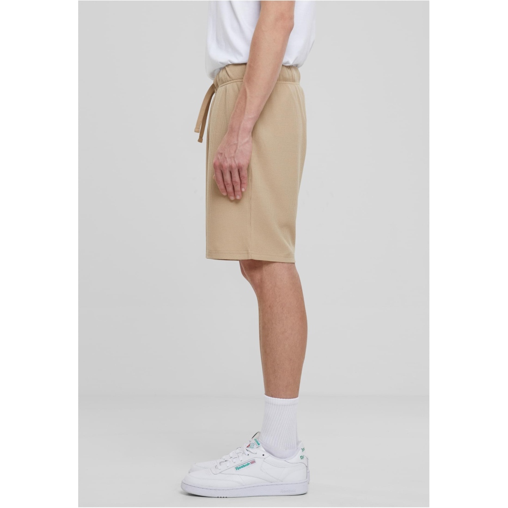 Urban Classics - Waffle Sweat Pantalon court - Beige